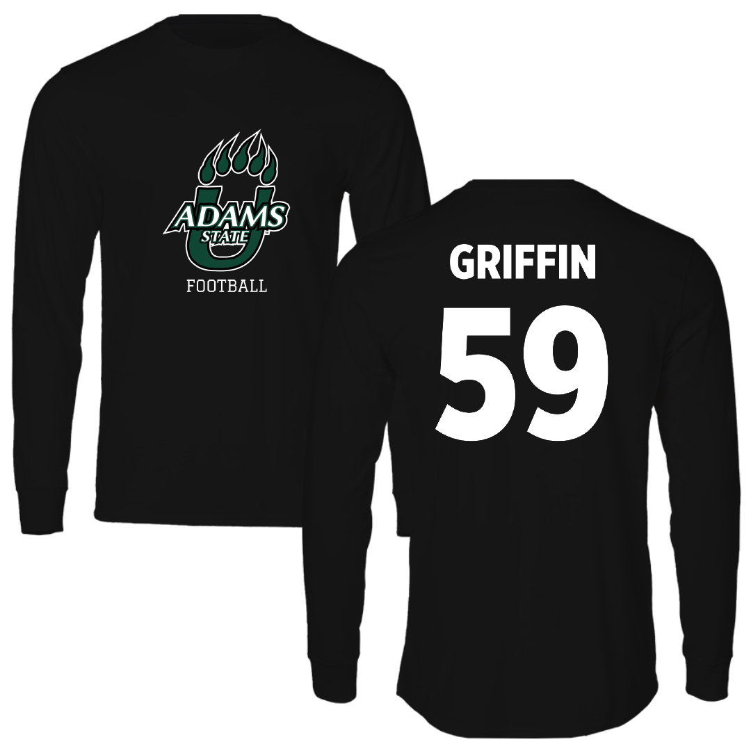 Adams State University Football Black State Long Sleeve - #59 Tyler Griffin