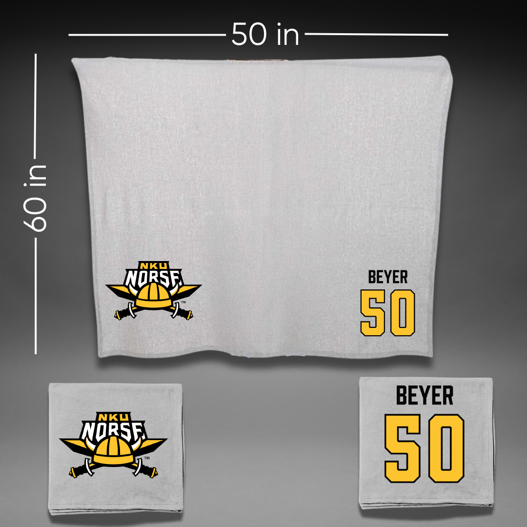 Northern Kentucky University Stunt Gray Blanket - #50 Kat Beyer
