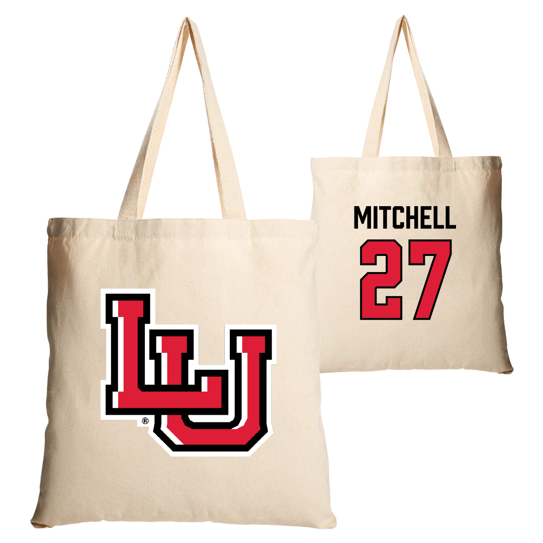 Lamar University Softball Tan Canvas Tote Bag - #27 Karyana Mitchell