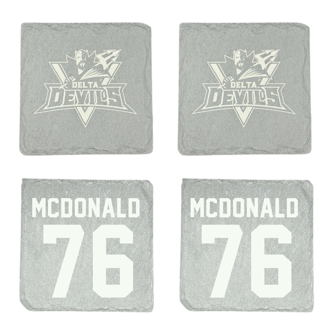Mississippi Valley State University Football Stone Coaster (4 Pack)  - #76 Payton McDonald