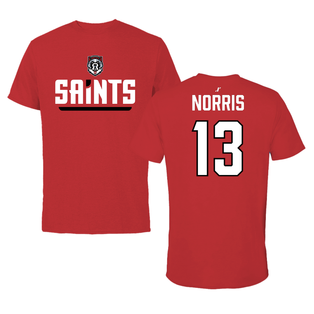 D'Youville University Acrobatics & Tumbling Red General Tee - #13 Ella Norris