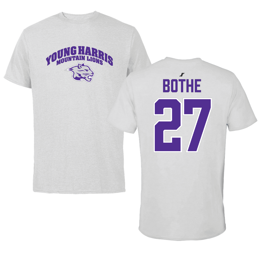 Young Harris College Soccer Light Gray Tee - #27 McKenna Bothe