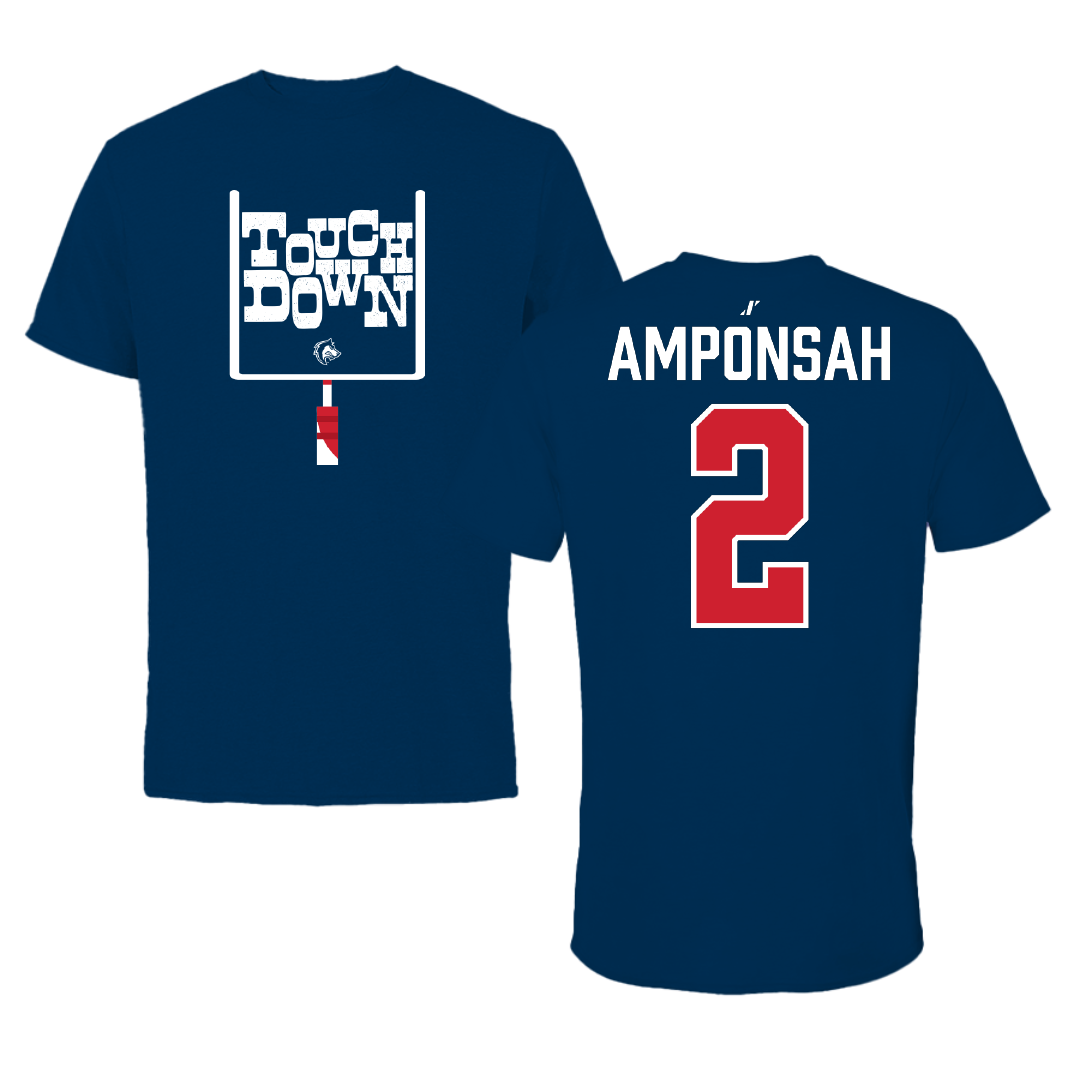 Colorado State University-Pueblo Football Navy Touchdown Tee - #2 Samuel Amponsah