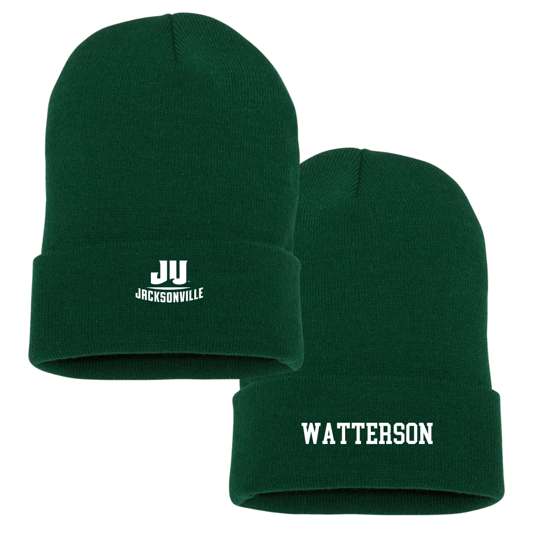 Jacksonville University Softball University Green Beanie - #55 Dacie Watterson