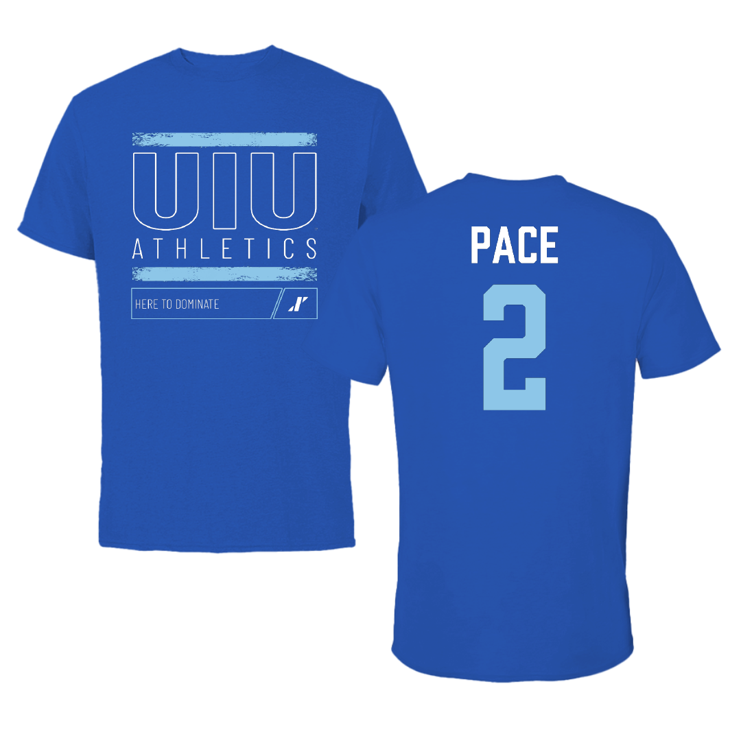 Upper Iowa University Volleyball Blue Dominate Tee - #2 Martha Pace
