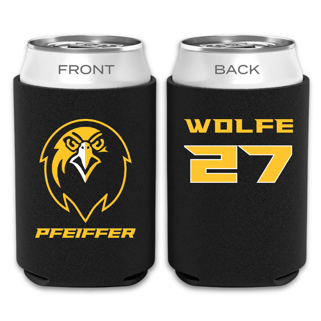 Pfeiffer University Soccer (W) Black Can Cooler - #27 Austyn Wolfe