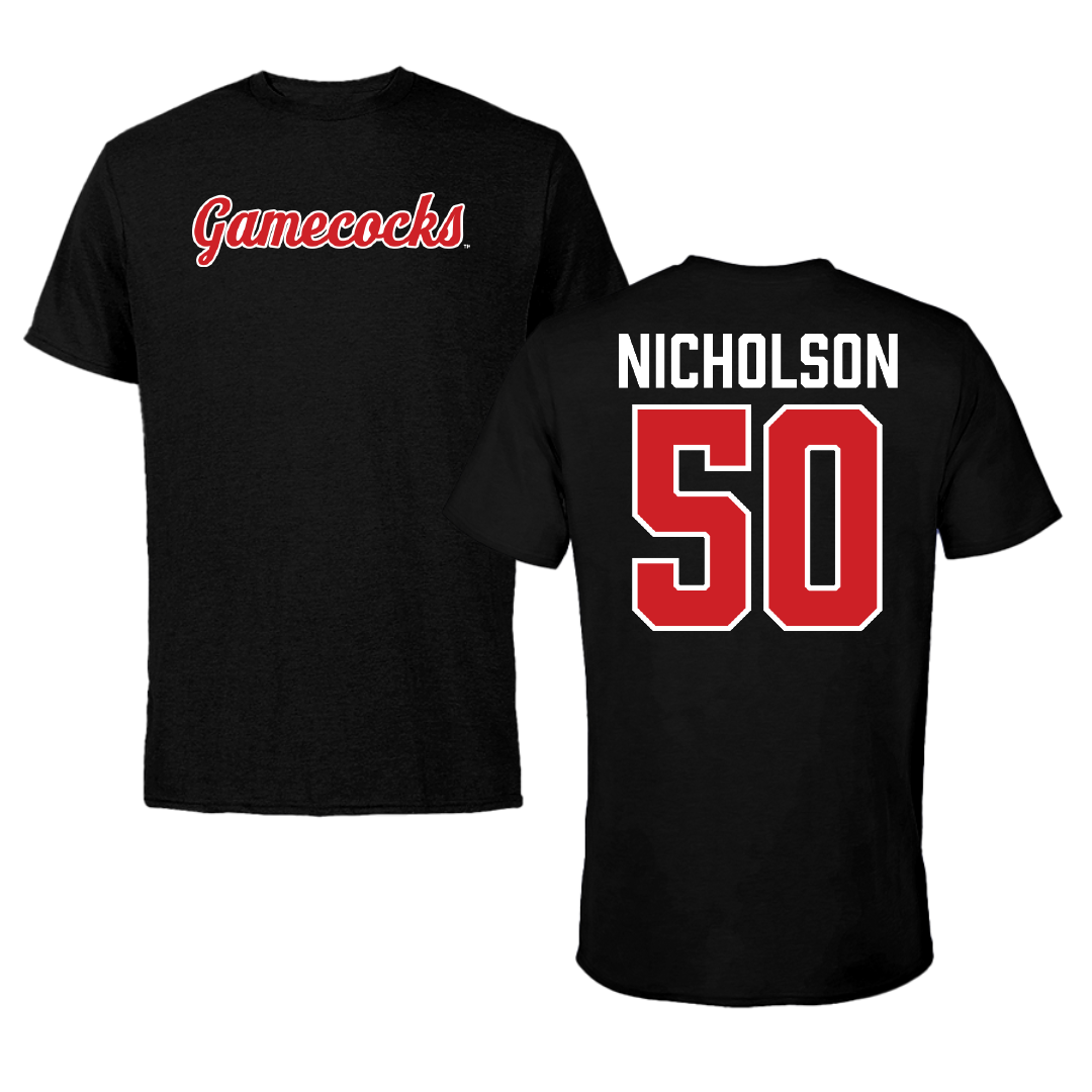 Jacksonville State University Basketball Black Tee - #50 Mason Nicholson