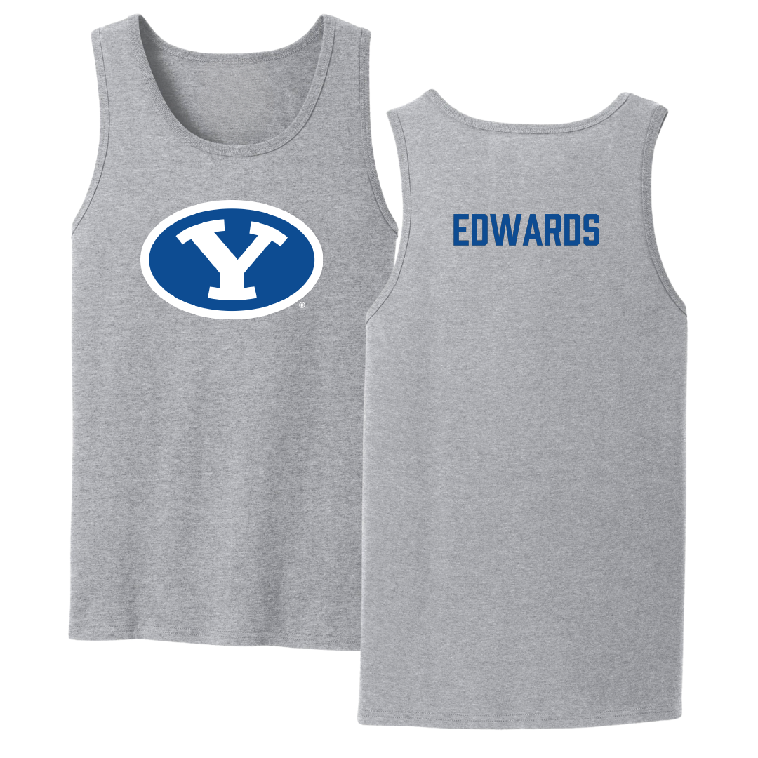 Brigham Young University Swimming & Diving Sport Gray Tank Top - Emerson Edwards