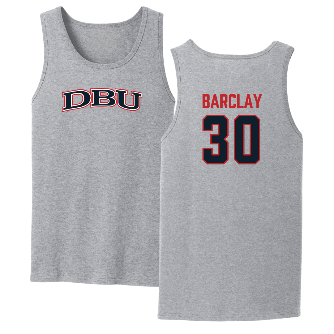 Dallas Baptist University Soccer Sport Gray Tank Top - #30 Paige Barclay