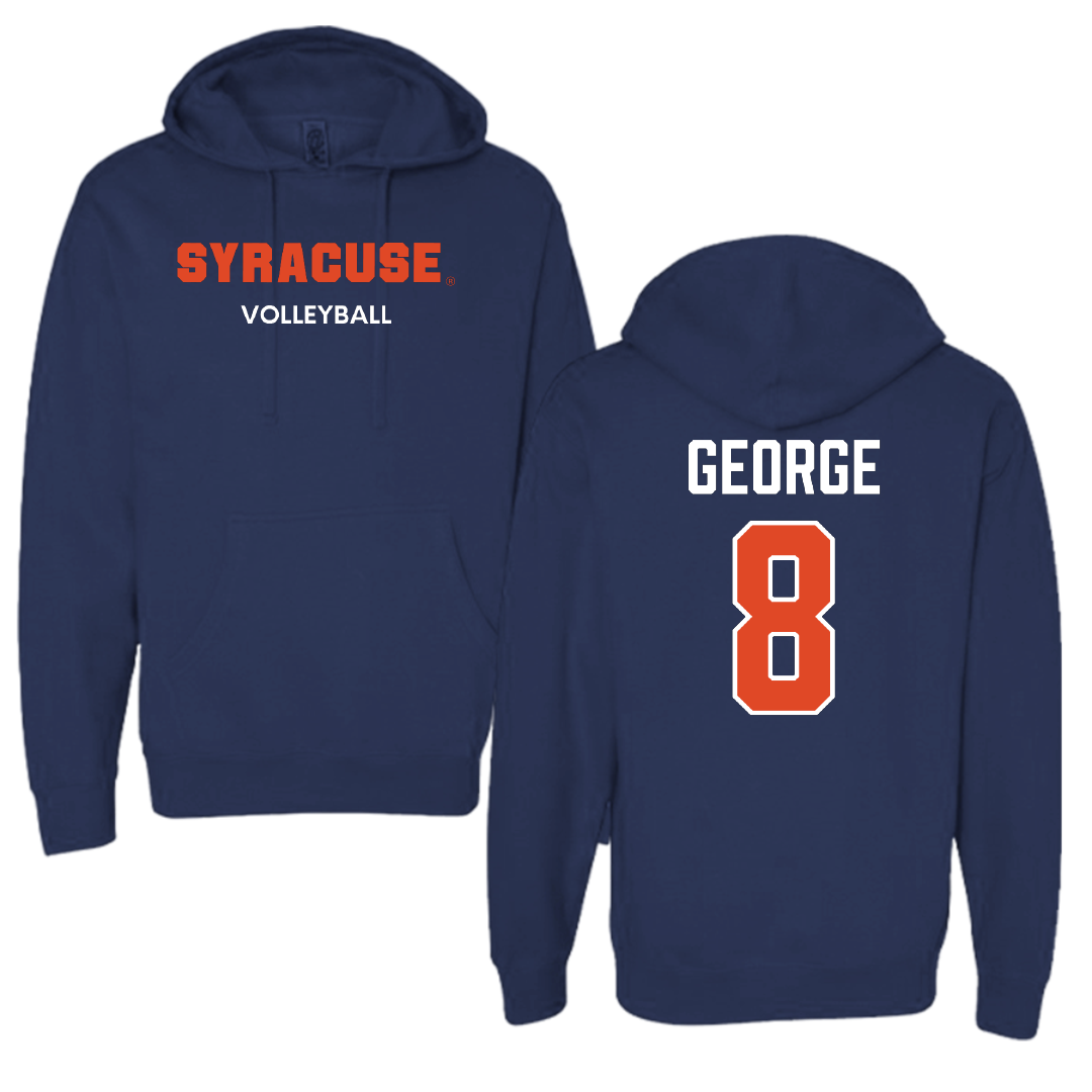 Syracuse University Volleyball (W) Navy Hoodie - #8 Skylar George