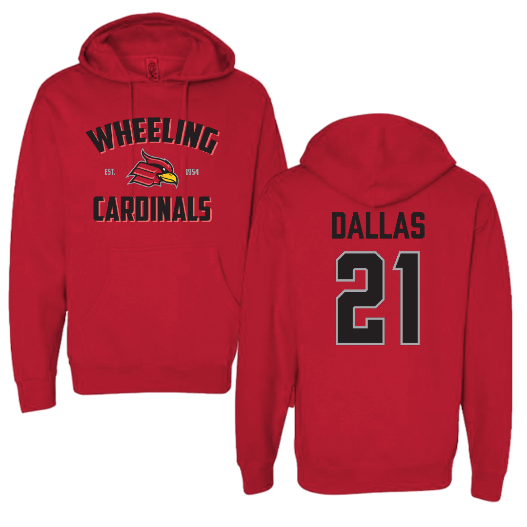 Wheeling University Rugby Red General Hoodie - #21 Alexis Dallas
