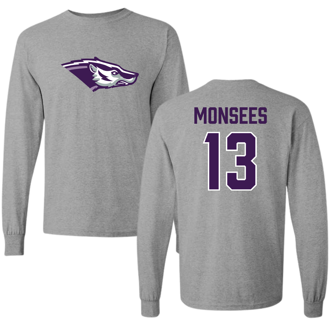 Spring Hill College Baseball Sport Gray Long Sleeve - #13 Donovan Monsees