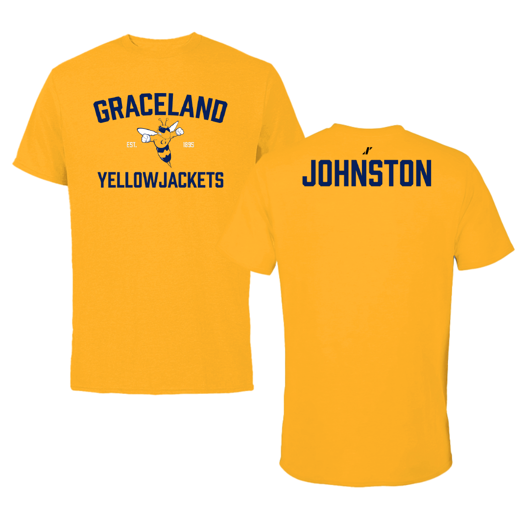 Graceland University Wrestling (M) Gold General Tee - Kayden Johnston