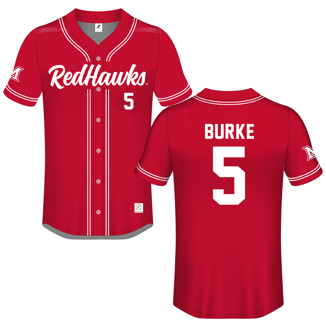 Miami University (Ohio) Red Button-Down Jersey - #5 Clayton Burke