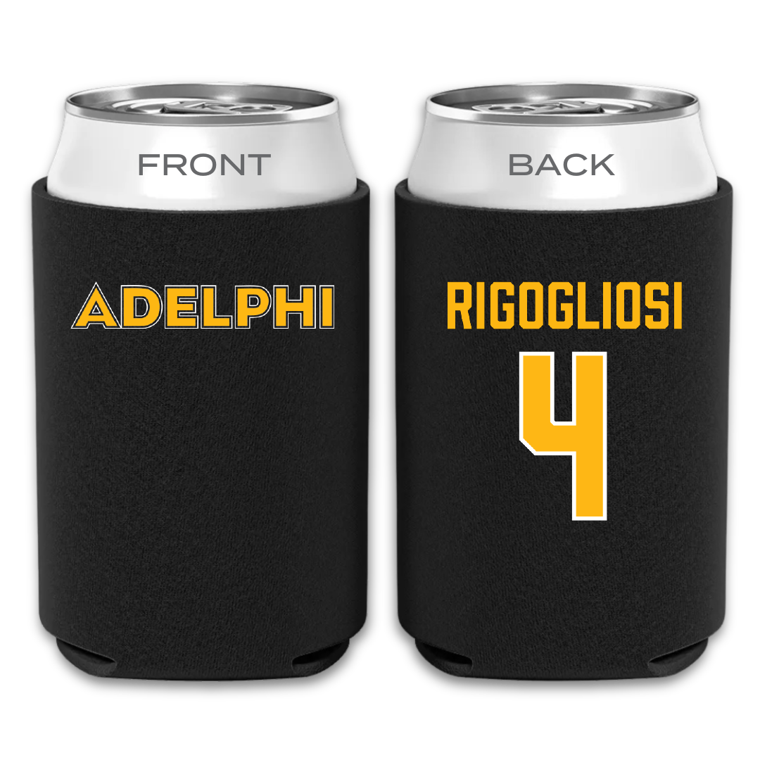 Adelphi University Baseball Black Can Cooler - #4 Anthony Rigogliosi