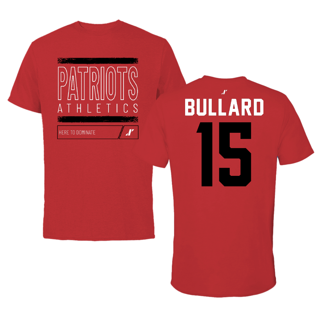 Dallas Baptist University Basketball Red Dominate Performance Tee - #15 Isaac Bullard