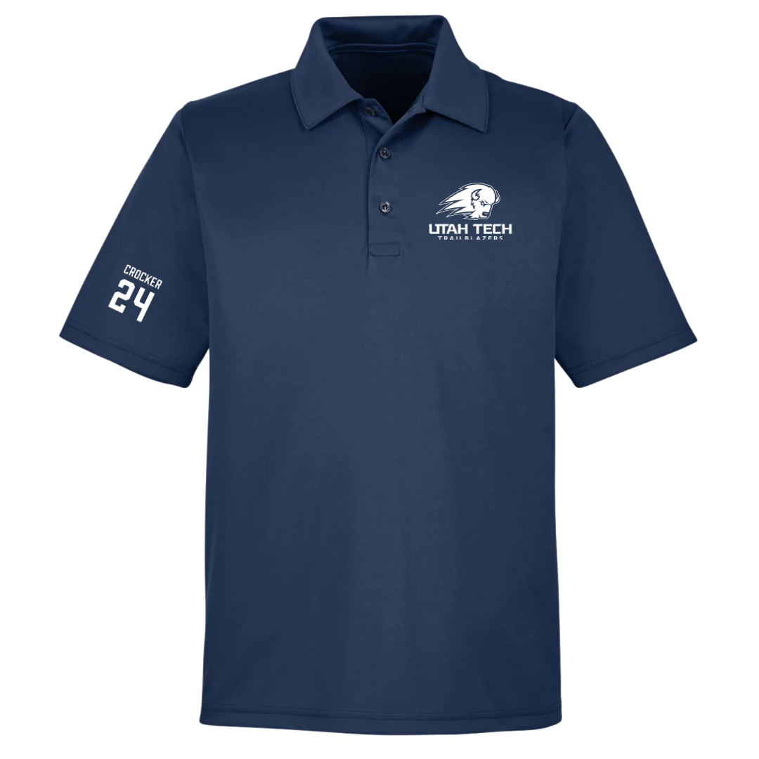 Utah Tech University Basketball (W) Navy Polo - #24 Lauren Crocker