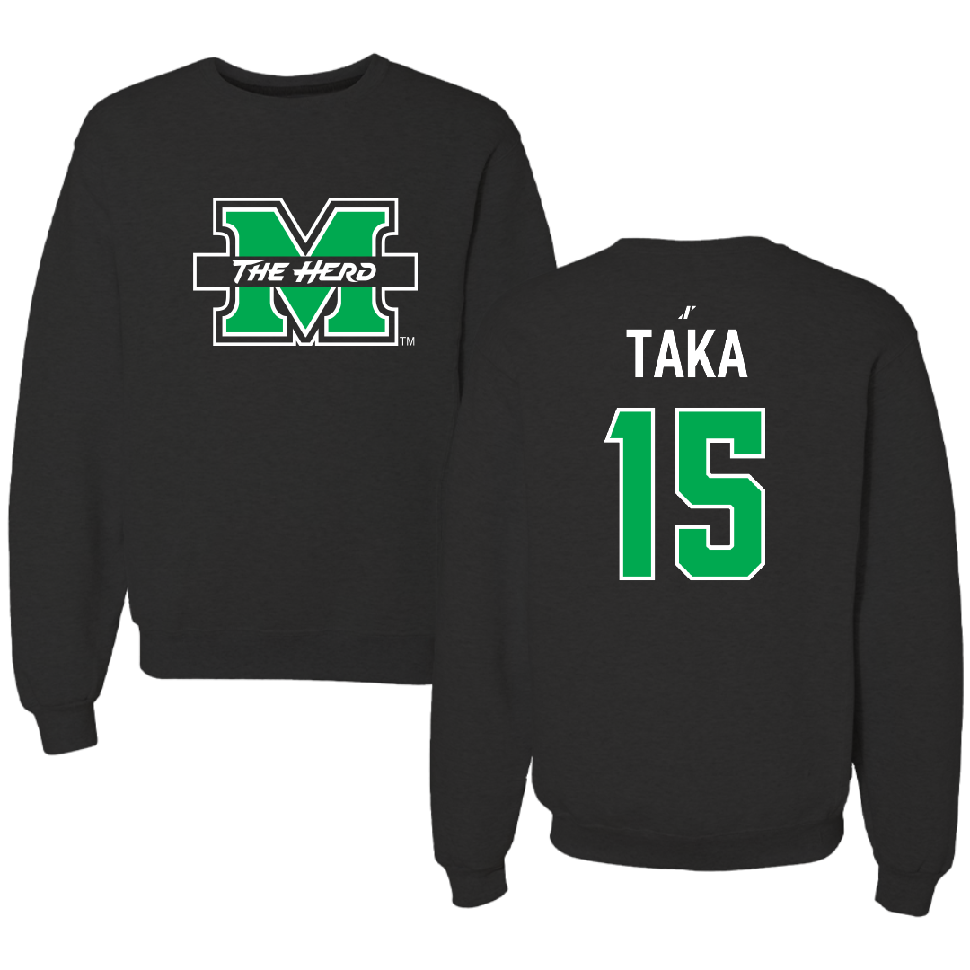 Marshall University Soccer (M) Black Crewneck - #15 Fujita Taka