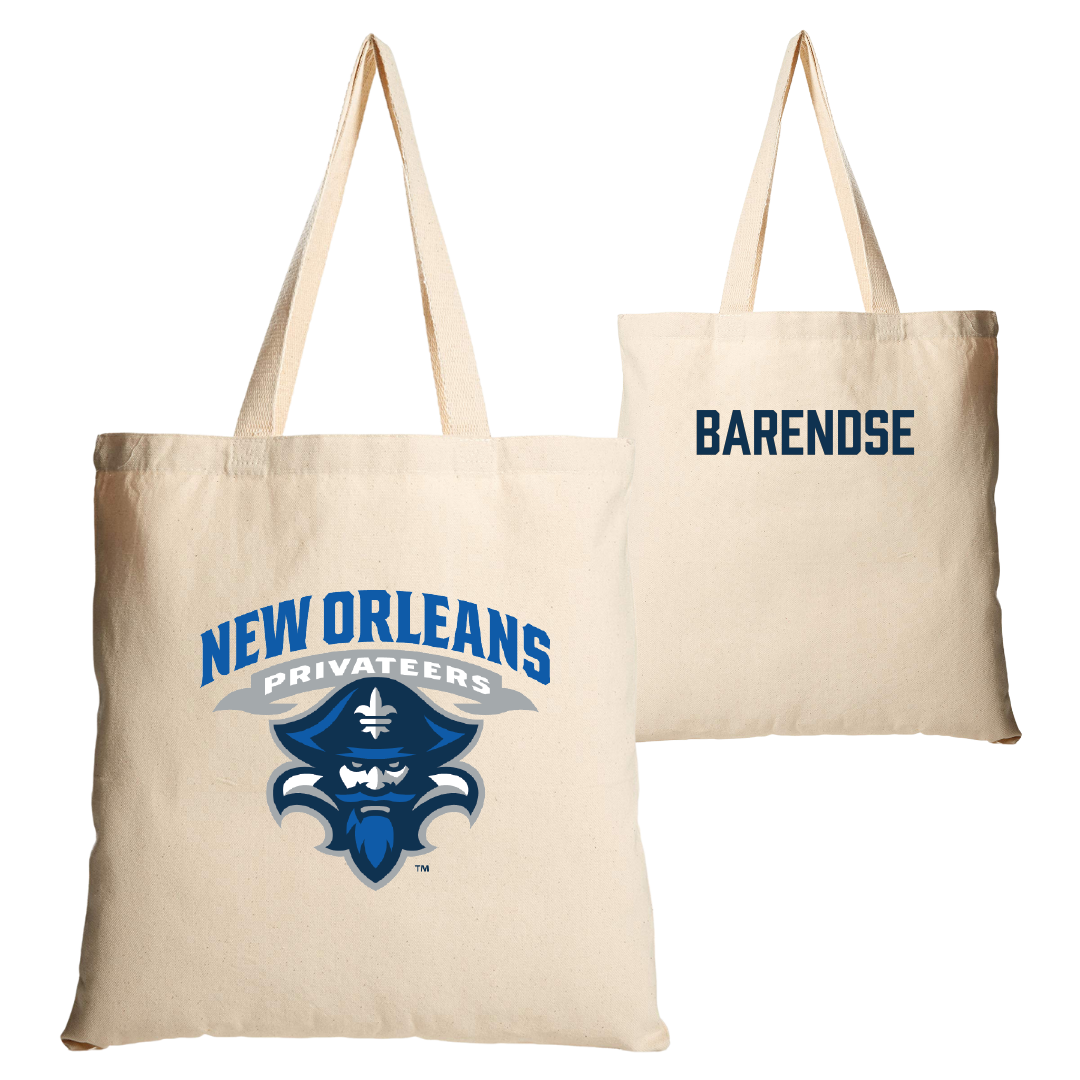 University of New Orleans Tennis Tan Canvas Tote Bag - Laurie Barendse