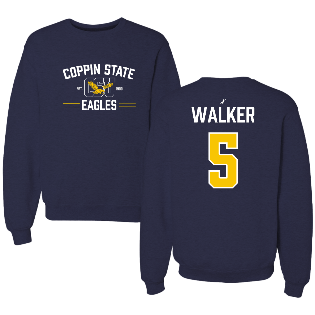 Coppin State University Volleyball (W) Navy General Crewneck - #5 Deviana Walker