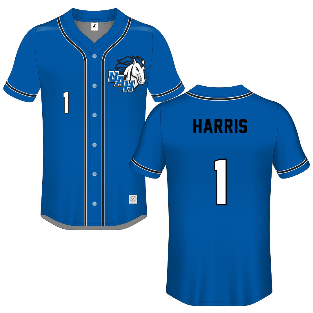 Huntsville Blue Button-Down Jersey - #1 Sydney Harris