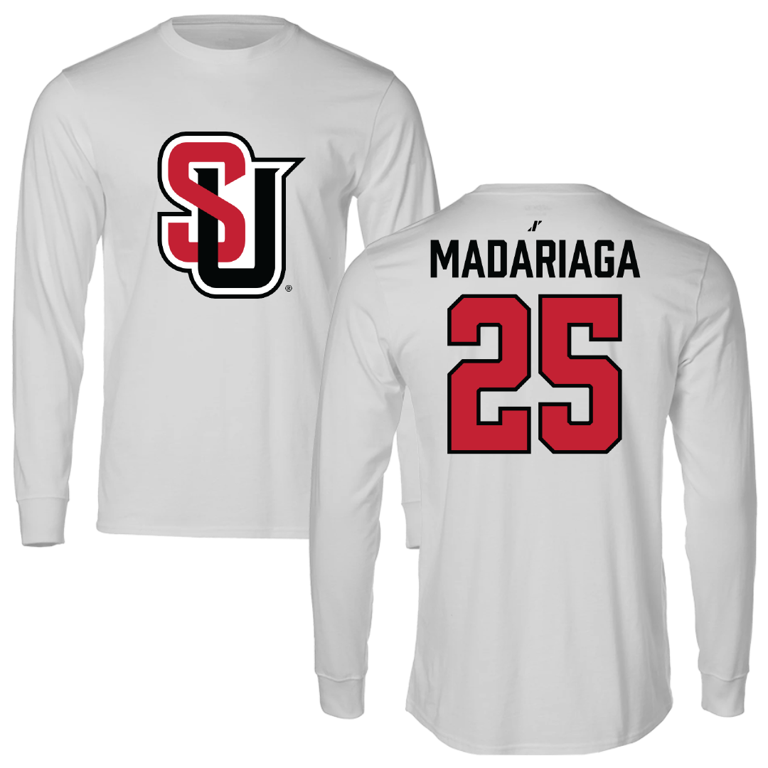 Seattle University Baseball Light Gray Performance Long Sleeve - #25 Reid Madariaga