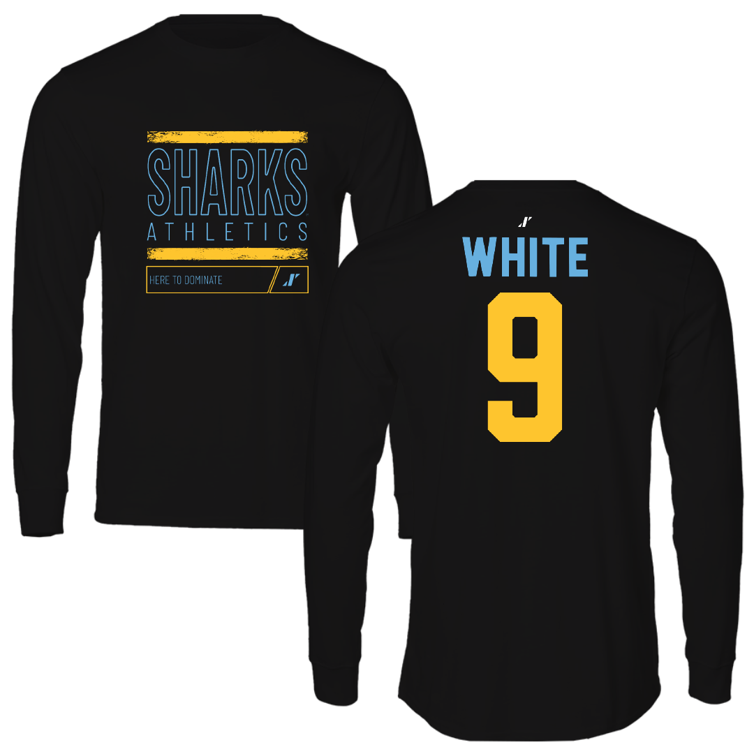 Long Island University Bowling Black Dominate Long Sleeve - #9 Temira White