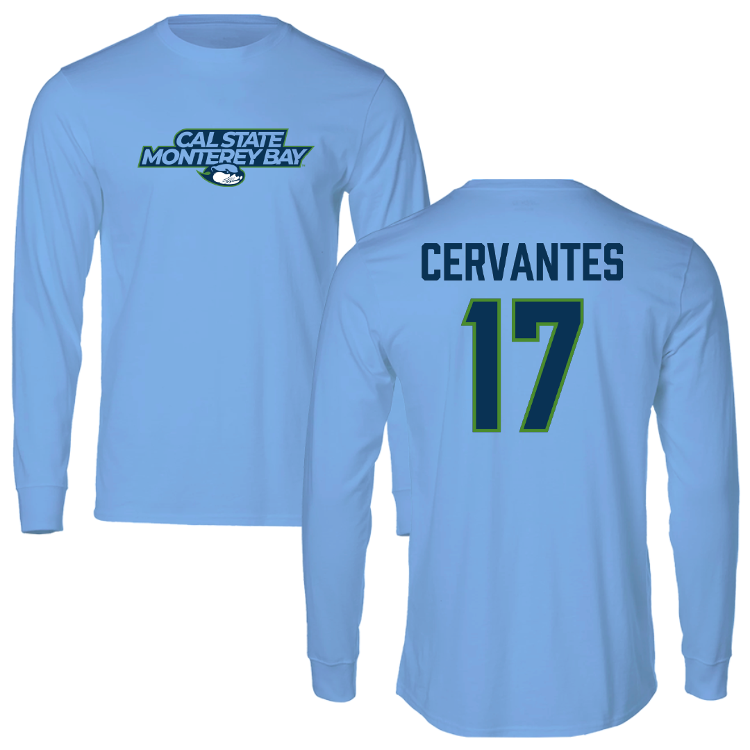 Cal State Monterey Bay Softball Carolina Blue Performance Long Sleeve - #17 Sofia Cervantes