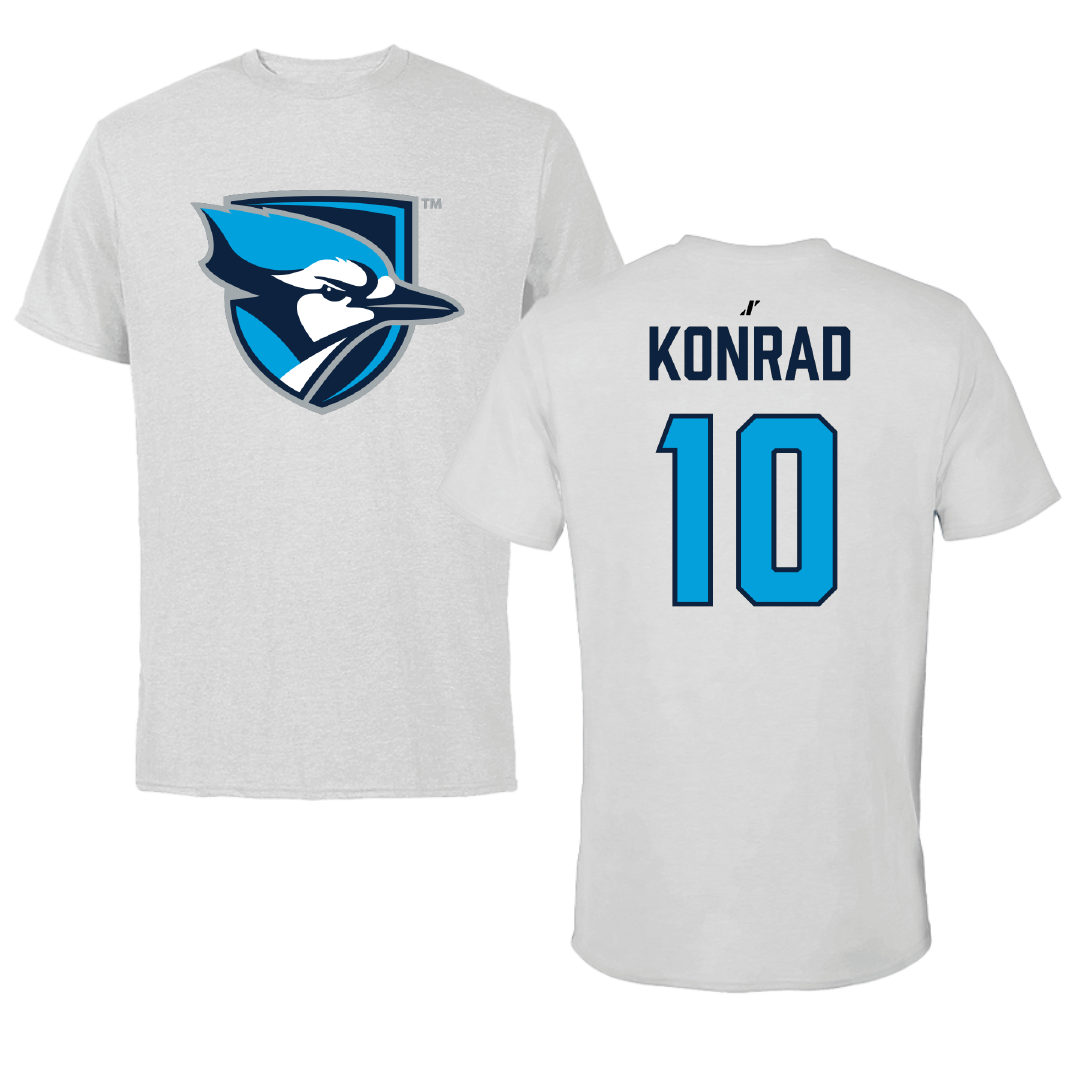 Elmhurst University Baseball Light Gray Tee - #10 Zach Konrad