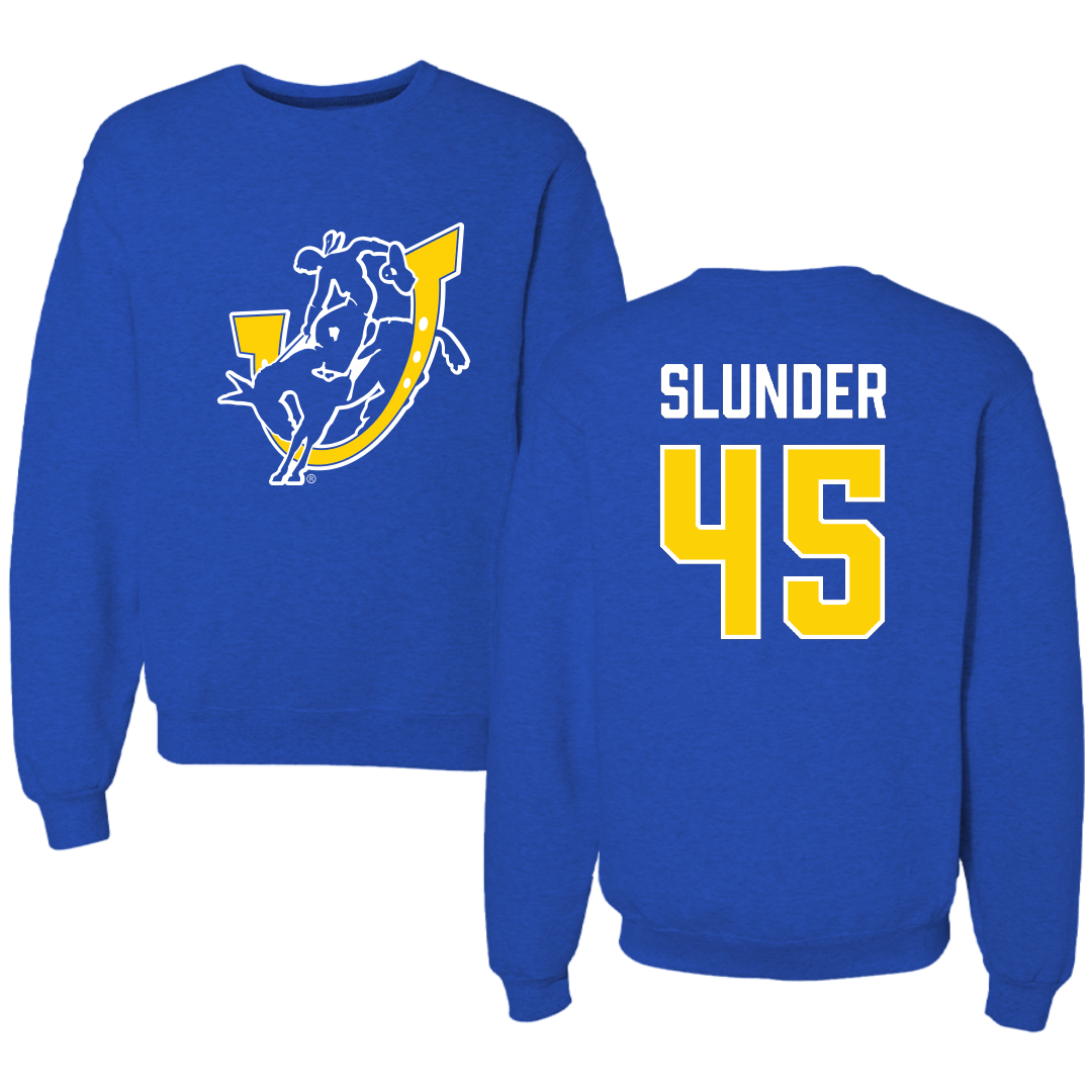Southern Arkansas University Baseball Blue Crewneck - #45 Ryan Slunder