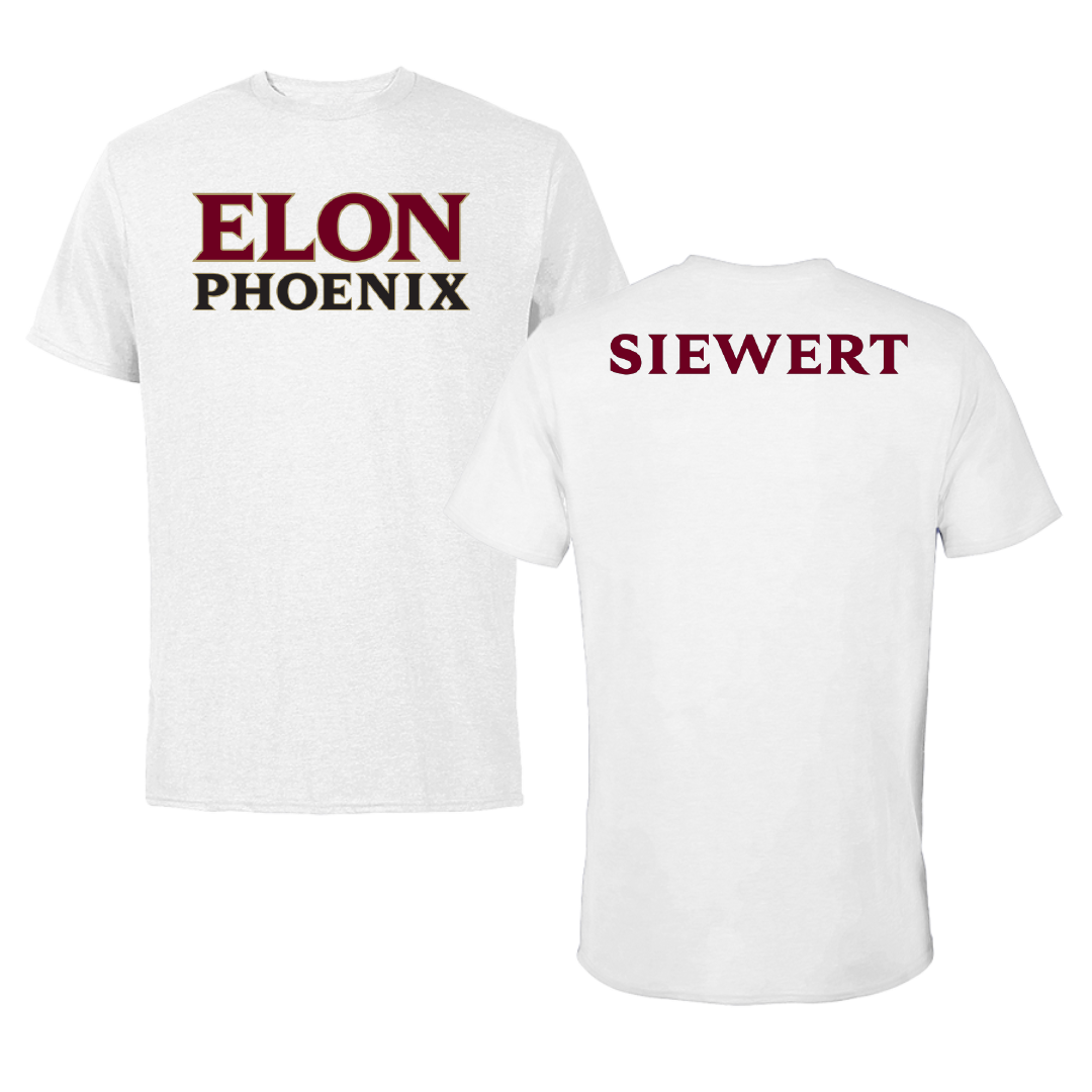 Elon University Cheer White Tee - Clara Siewert