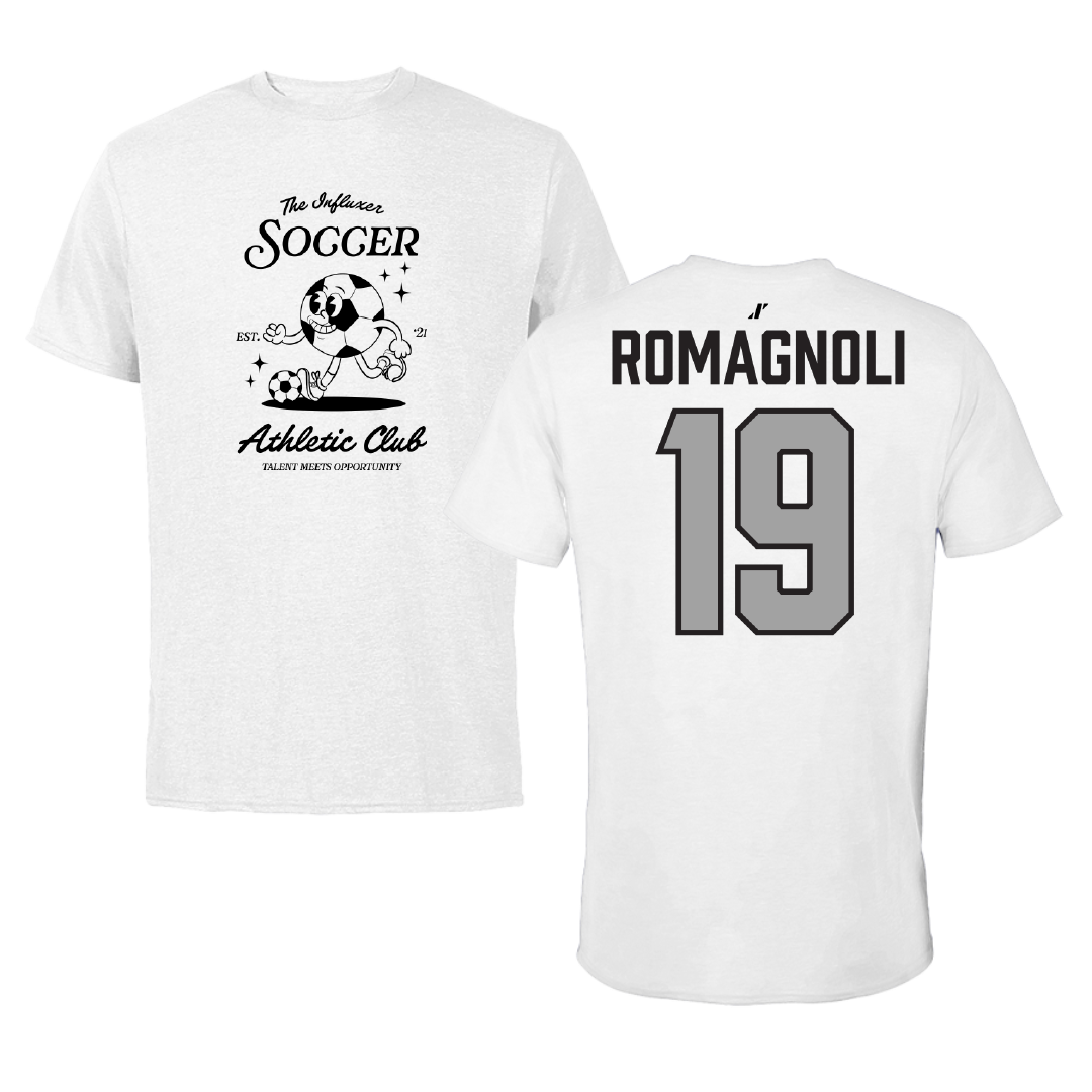 Soccer White Influxer Athletic Club Tee - #19 Maximo Romagnoli