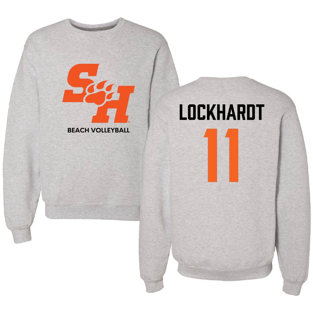 Sam Houston State University Beach Volleyball Gray Crewneck - #11 Tatum Lockhardt