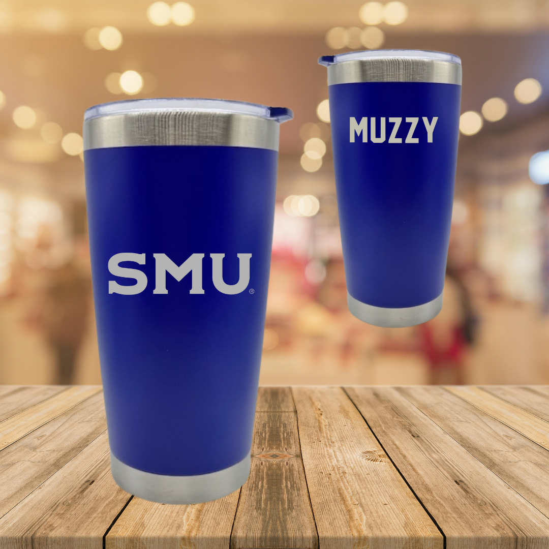 Southern Methodist University TF and XC Blue Stainless Steel Tumbler - Lily Muzzy