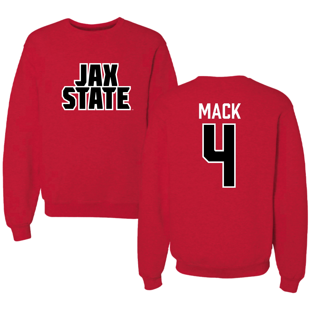 Jacksonville State University Football Red Crewneck - #4 Jabari Mack