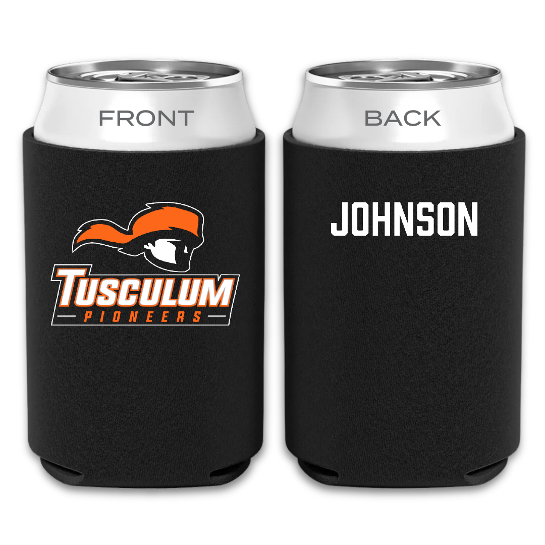 Tusculum University Football Black Can Cooler - Michquil Johnson