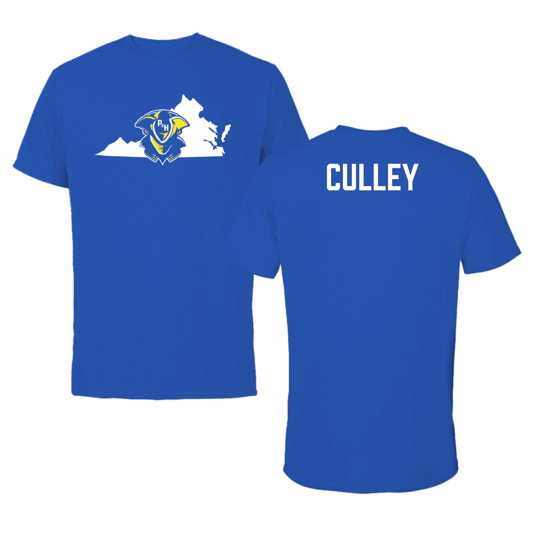 Patrick & Henry Community College Baseball Blue State Performance Tee - Chance Culley