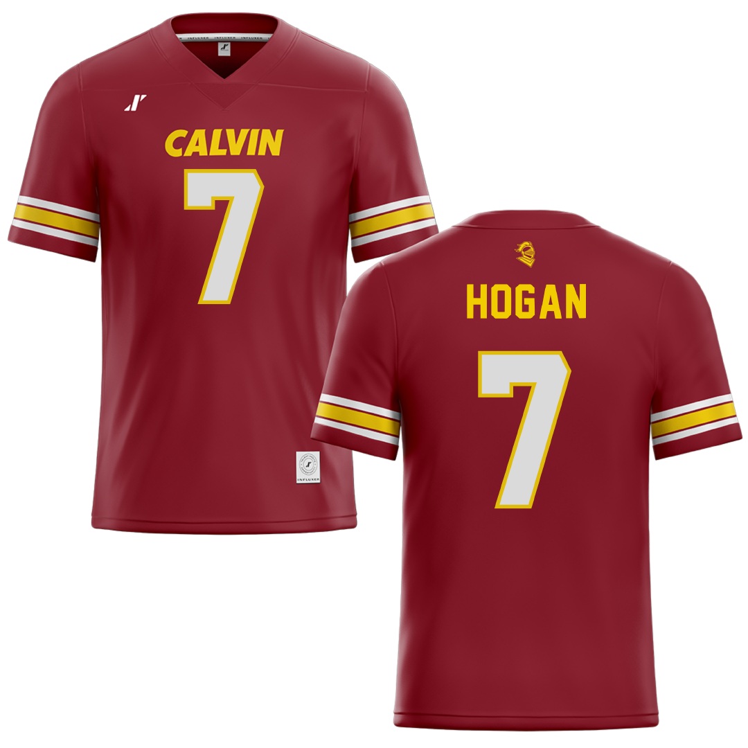 Calvin University Maroon Football Jersey - #7 Hunter Hogan