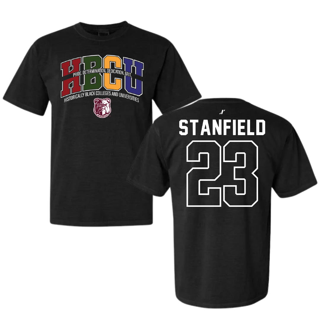 Alabama A&M University Baseball Black HBCU Comfort Colors Tee - #23 Kamren-Jakob Stanfield