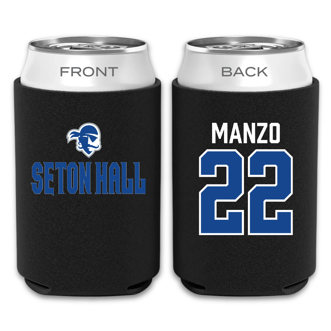 Seton Hall University Baseball Black Can Cooler - #22 Tommy Manzo