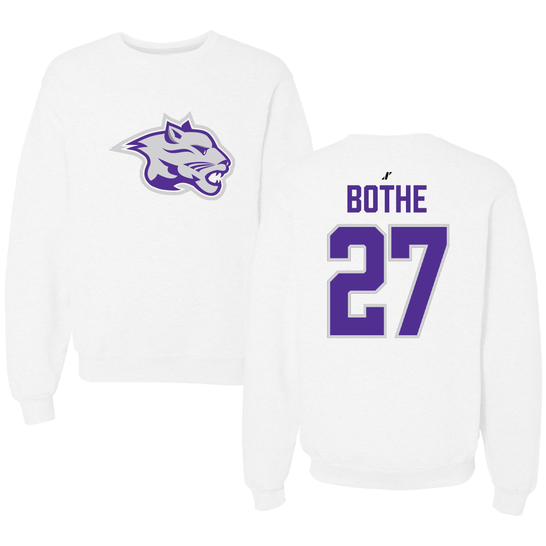 Young Harris College Soccer White Crewneck - #27 McKenna Bothe