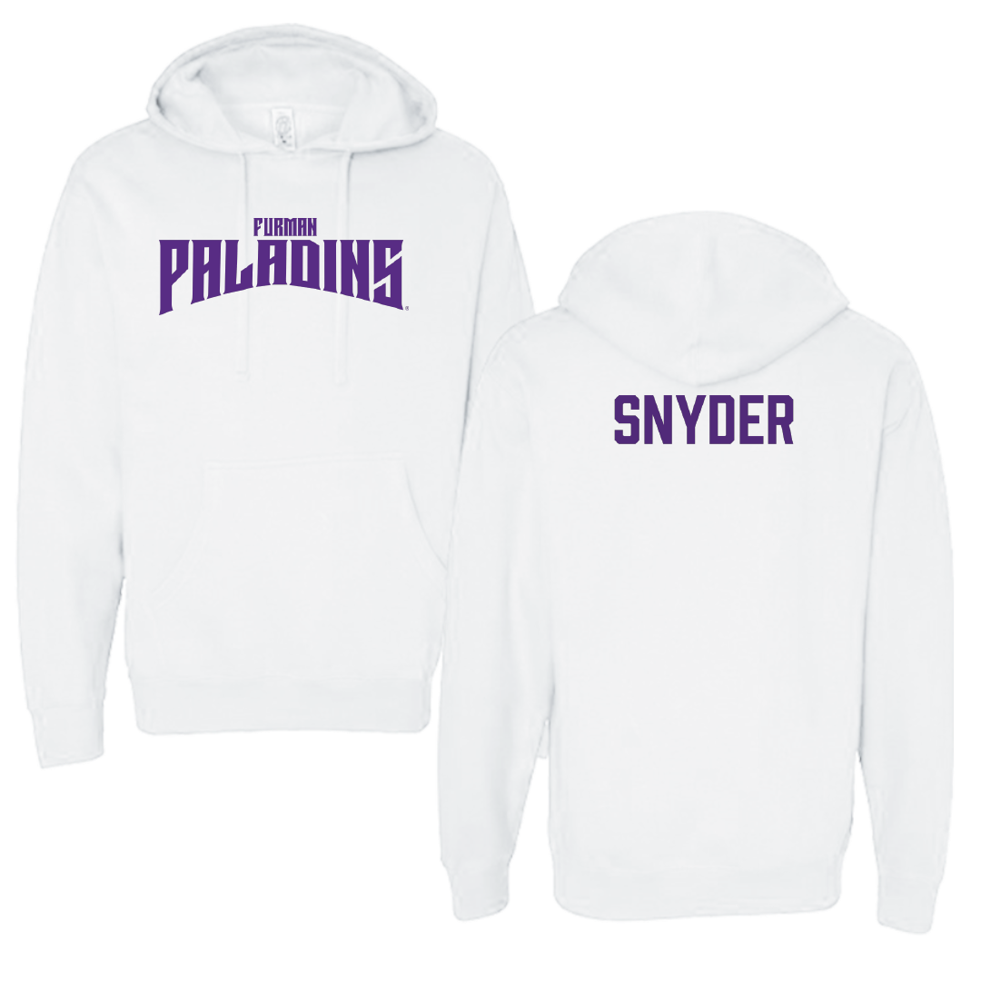 Furman University Tennis White Classic Hoodie - Nicholas Snyder