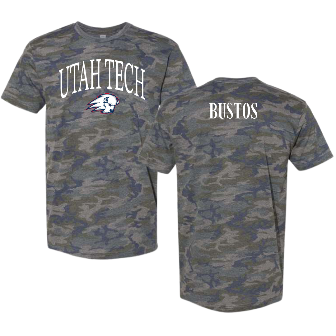 Utah Tech University Tennis Vintage Camo Tee - Olivia Bustos