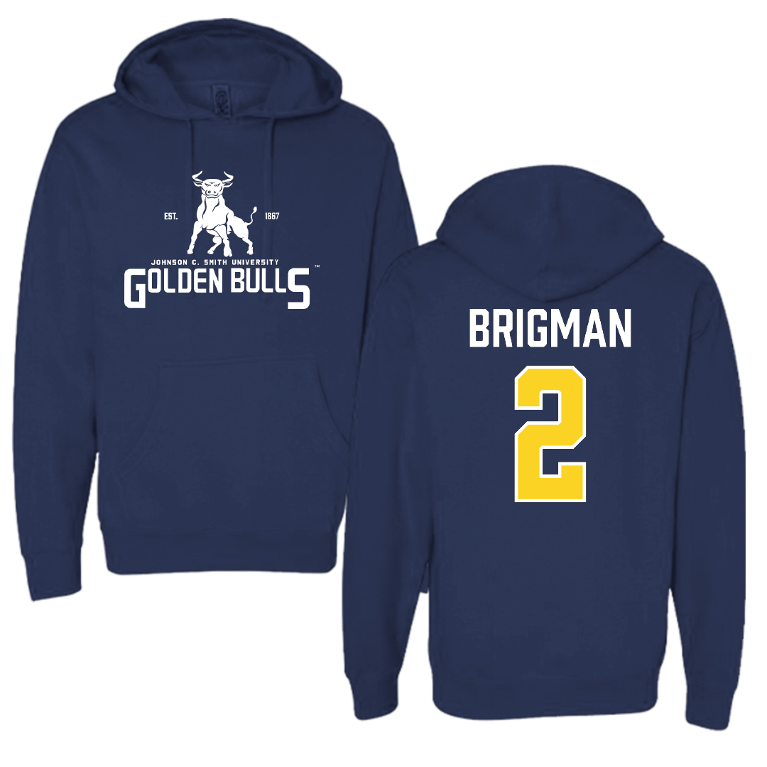 Johnson C. Smith University Football Navy General Hoodie - #2 Reginald Brigman