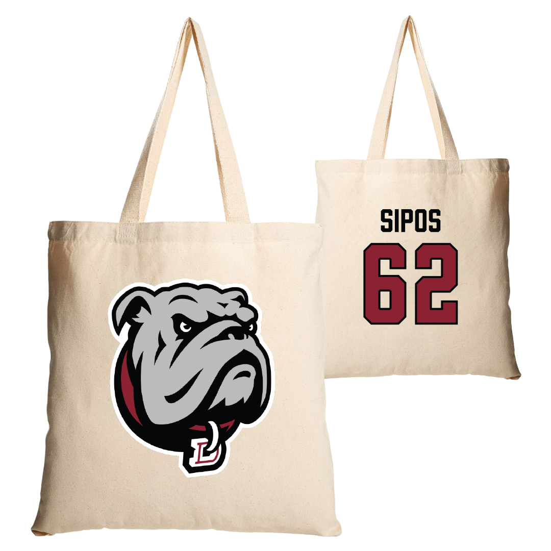 Dean College Football Tan Canvas Tote Bag - #62 Parker Sipos