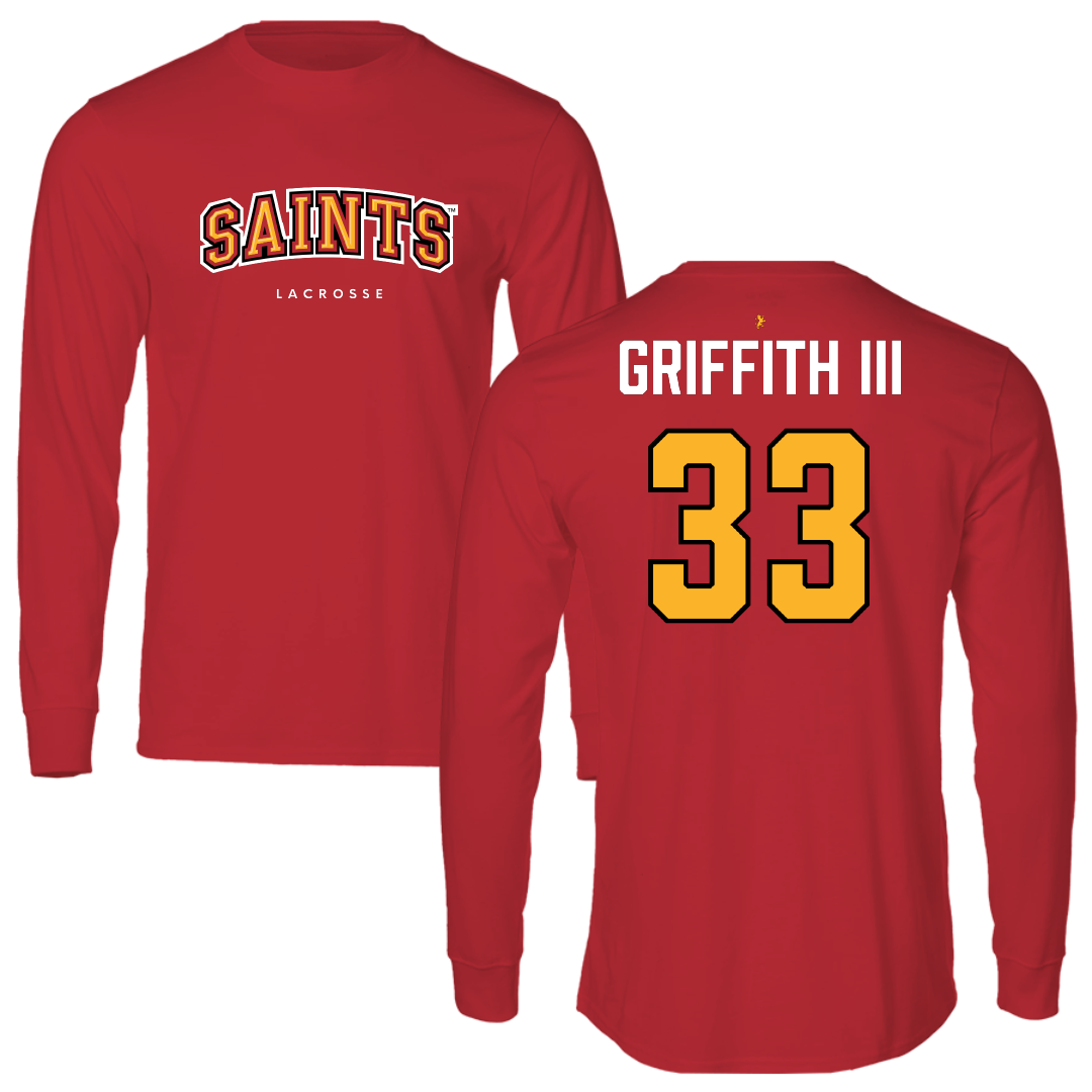 Flagler College Lacrosse Red Saints Performance Long Sleeve - #33 Gordon Griffith III
