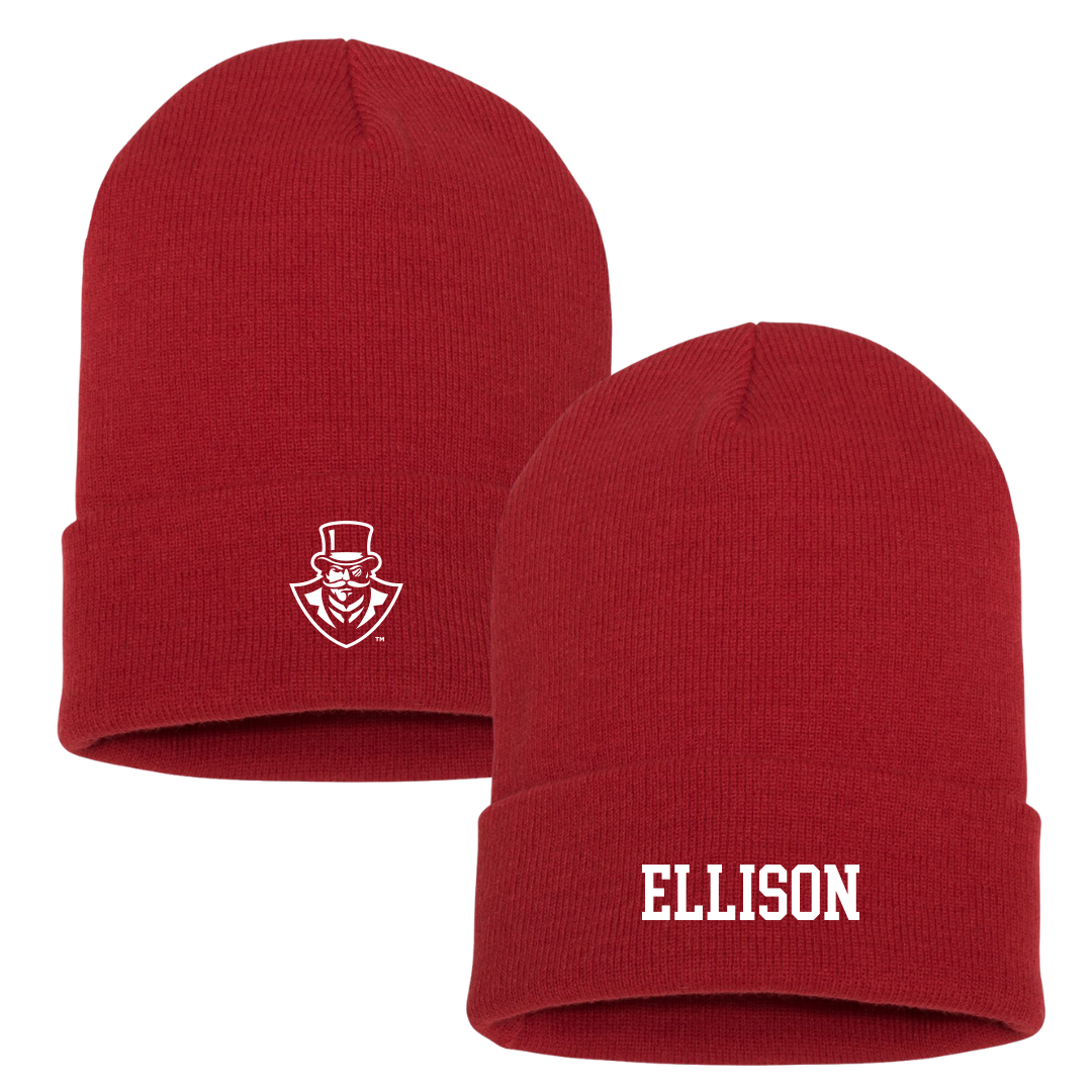 Austin Peay State University Football Red Beanie - #13 Stephen Ellison