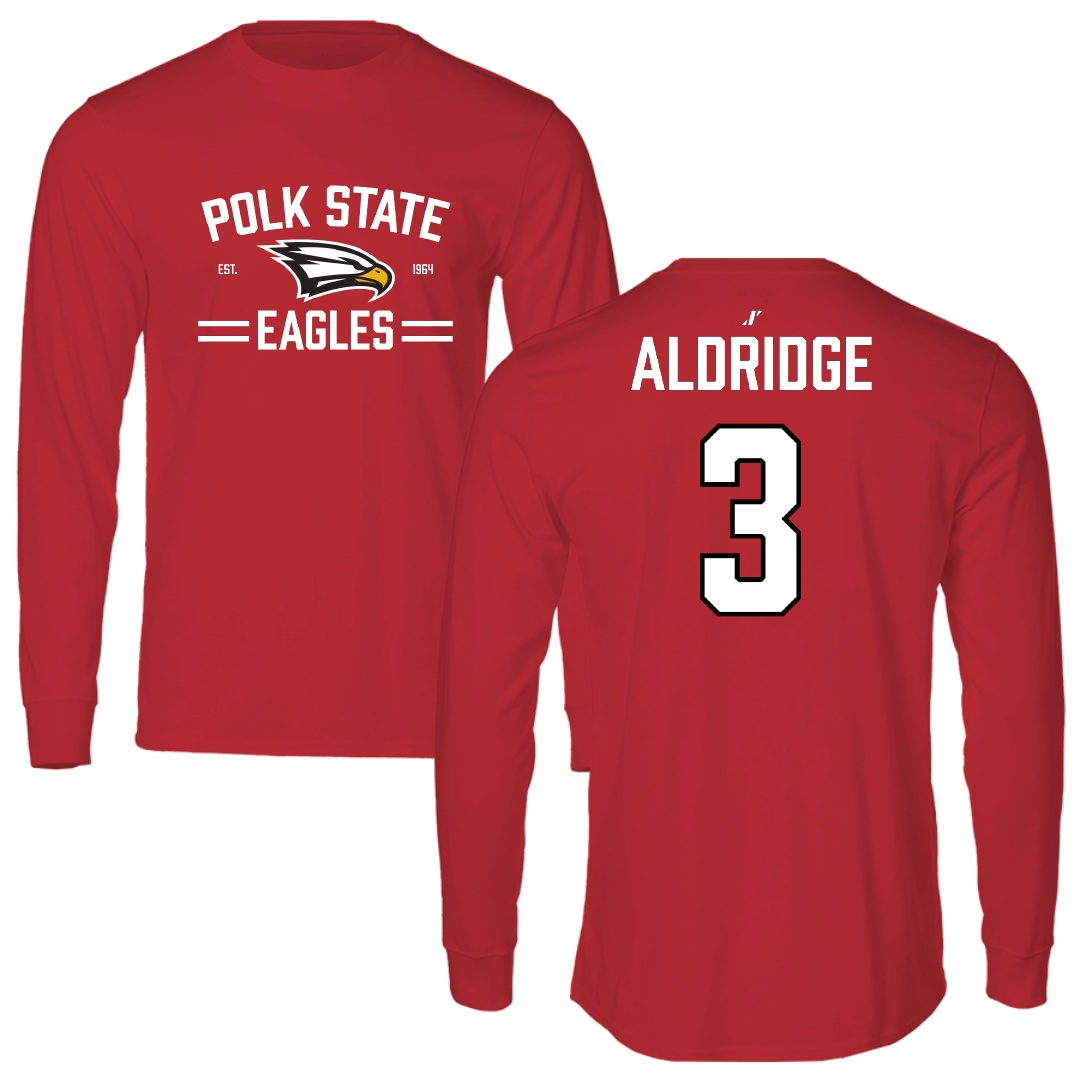 Polk State College Softball Red General Performance Long Sleeve - #3 Kirsten Aldridge