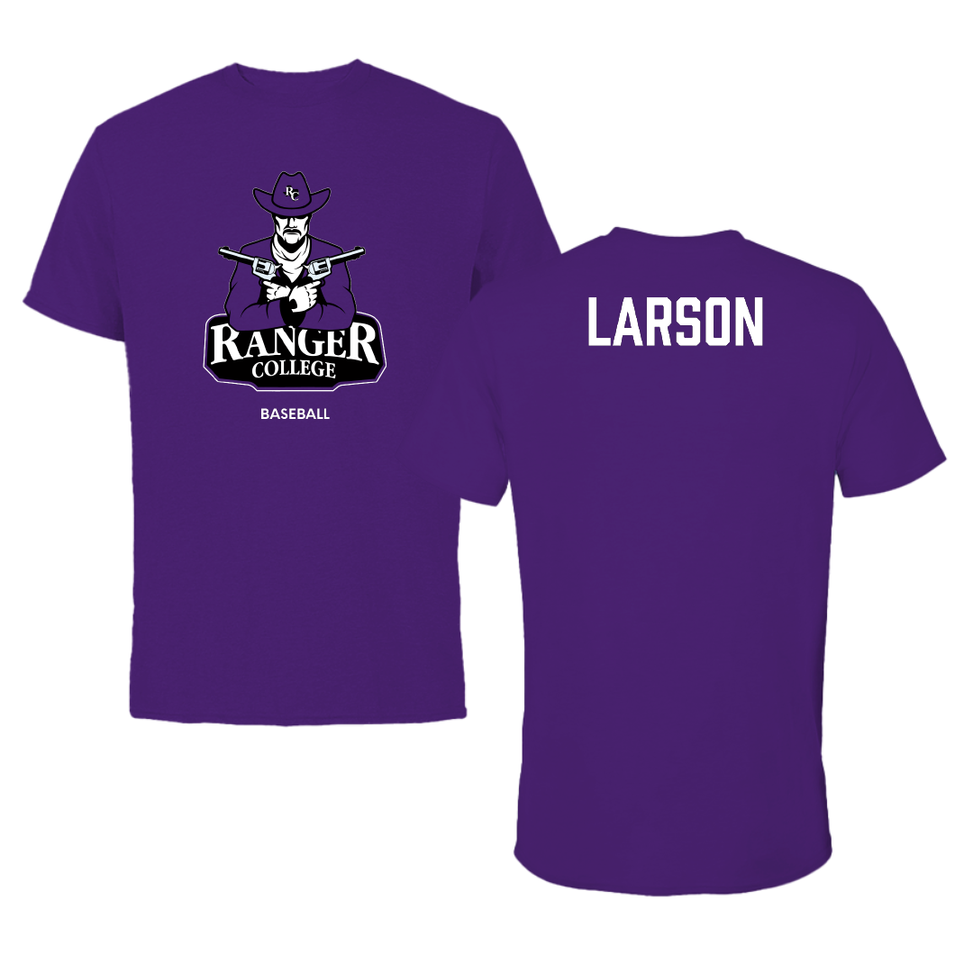 Ranger College Baseball Purple Tee - Daniel Larson