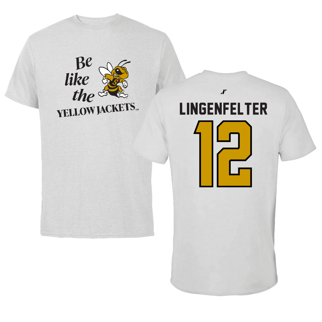West Virginia State University Baseball Light Gray Be Like Us Performance Tee - #12 Logan Lingenfelter
